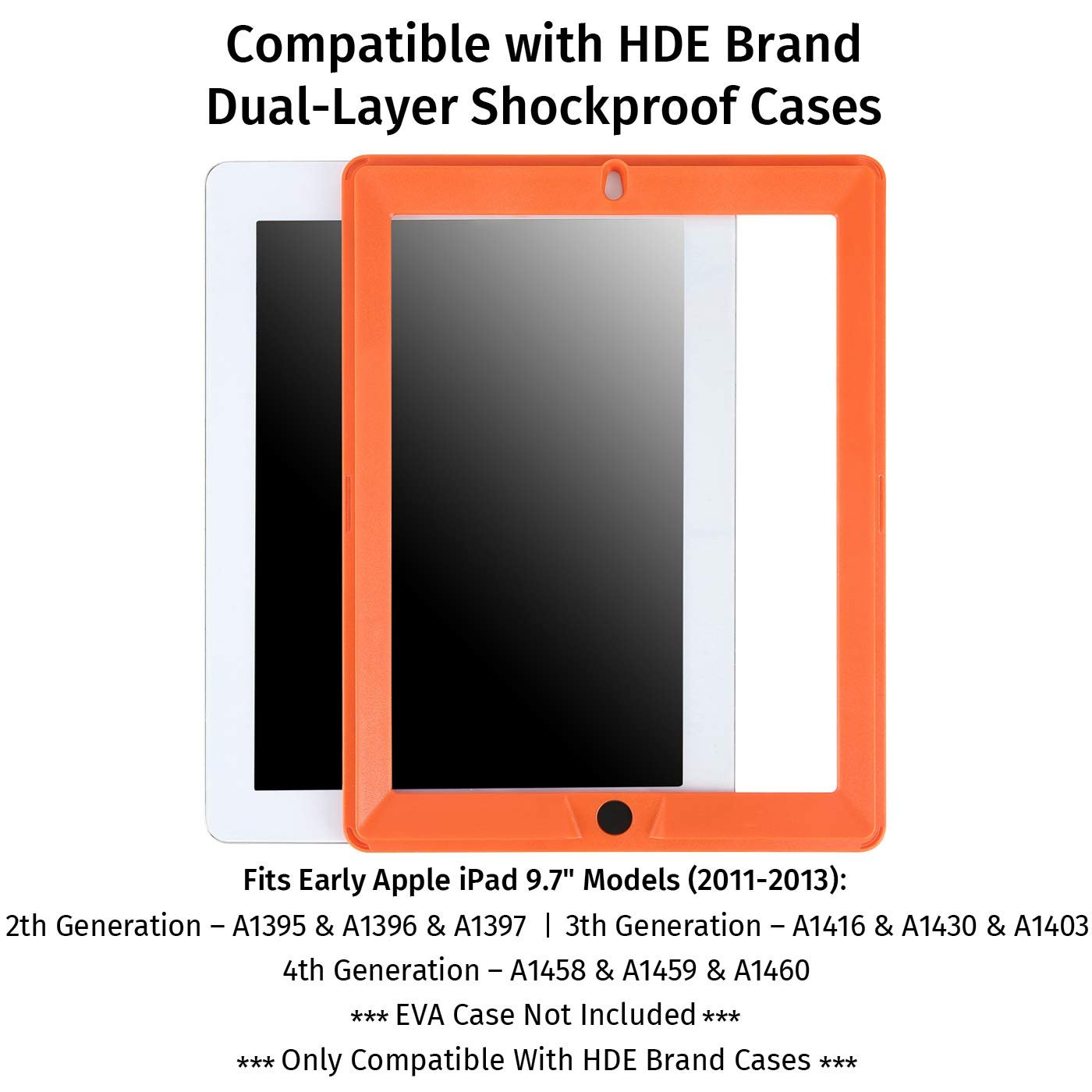 Replacement Screen Protector for HDE Dual Layer Shockproof iPad Cases Compatible with 2nd 3rd and 4th Generation Apple iPad 9.7 Tablets (Older Versions 2011-2013 Release) - Screen Protector ONLY Secondary image