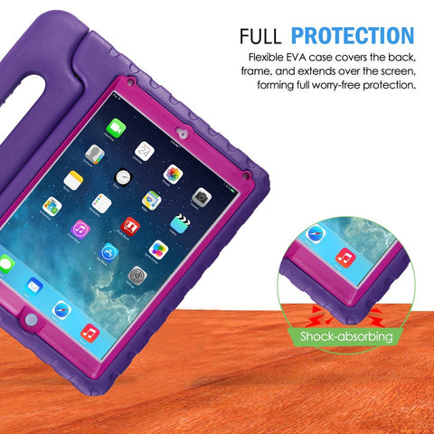 HDE Case for iPad 9.7-inch 2018 / 2017 Kids Shockproof Bumper Hard Cover Handle Stand with Built in Screen Protector for New Apple Education iPad 9.7 Inch (6th Gen) / 5th Generation iPad 9.7 - Green