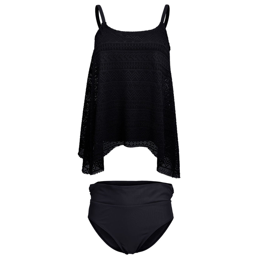 Lace Tankini Swimsuit Set w/Briefs