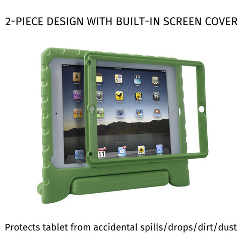 HDE Case for iPad 9.7-inch 2018 / 2017 Kids Shockproof Bumper Hard Cover Handle Stand with Built in Screen Protector for New Apple Education iPad 9.7 Inch (6th Gen) / 5th Generation iPad 9.7 - Green