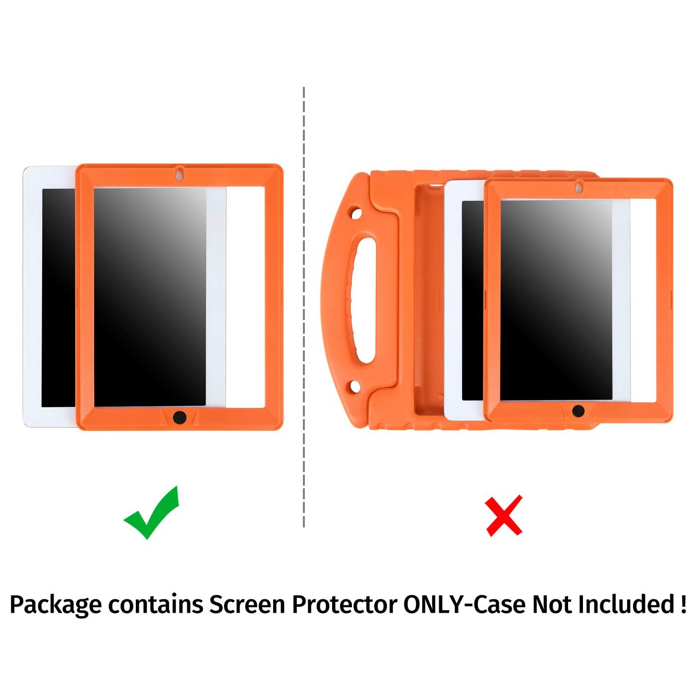 Replacement Screen Protector for HDE Dual Layer Shockproof iPad Cases Compatible with 2nd 3rd and 4th Generation Apple iPad 9.7 Tablets (Older Versions 2011-2013 Release) - Screen Protector ONLY