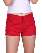 Low Rise Stretch Denim Shorts