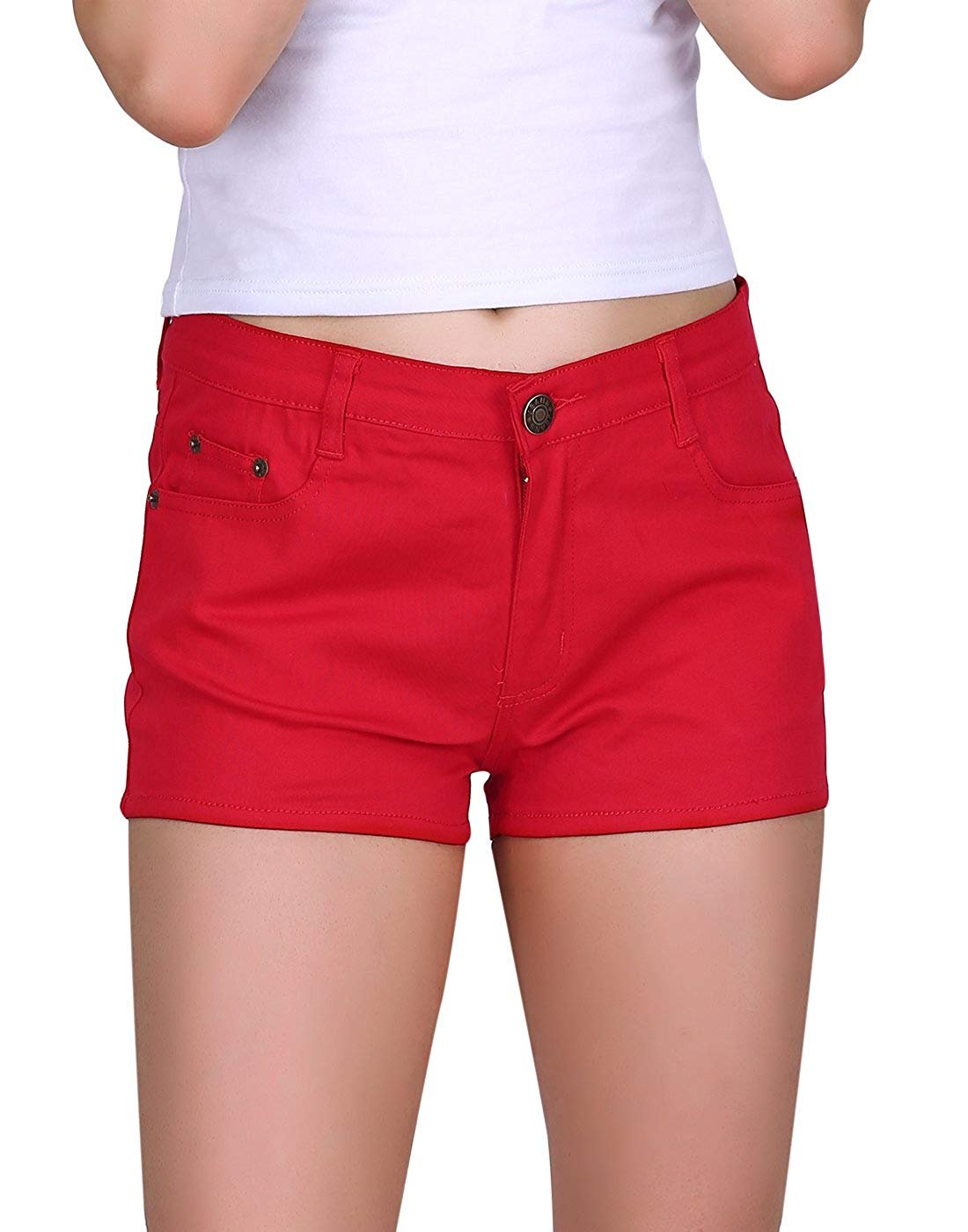 Low Rise Stretch Denim Shorts