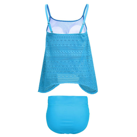 Lace Tankini Swimsuit Set w/Briefs