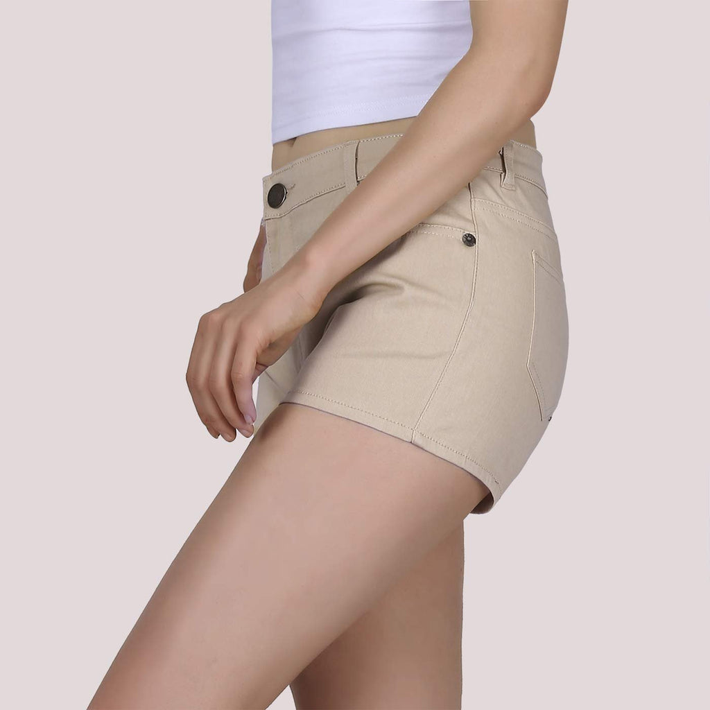 Low Rise Stretch Denim Shorts