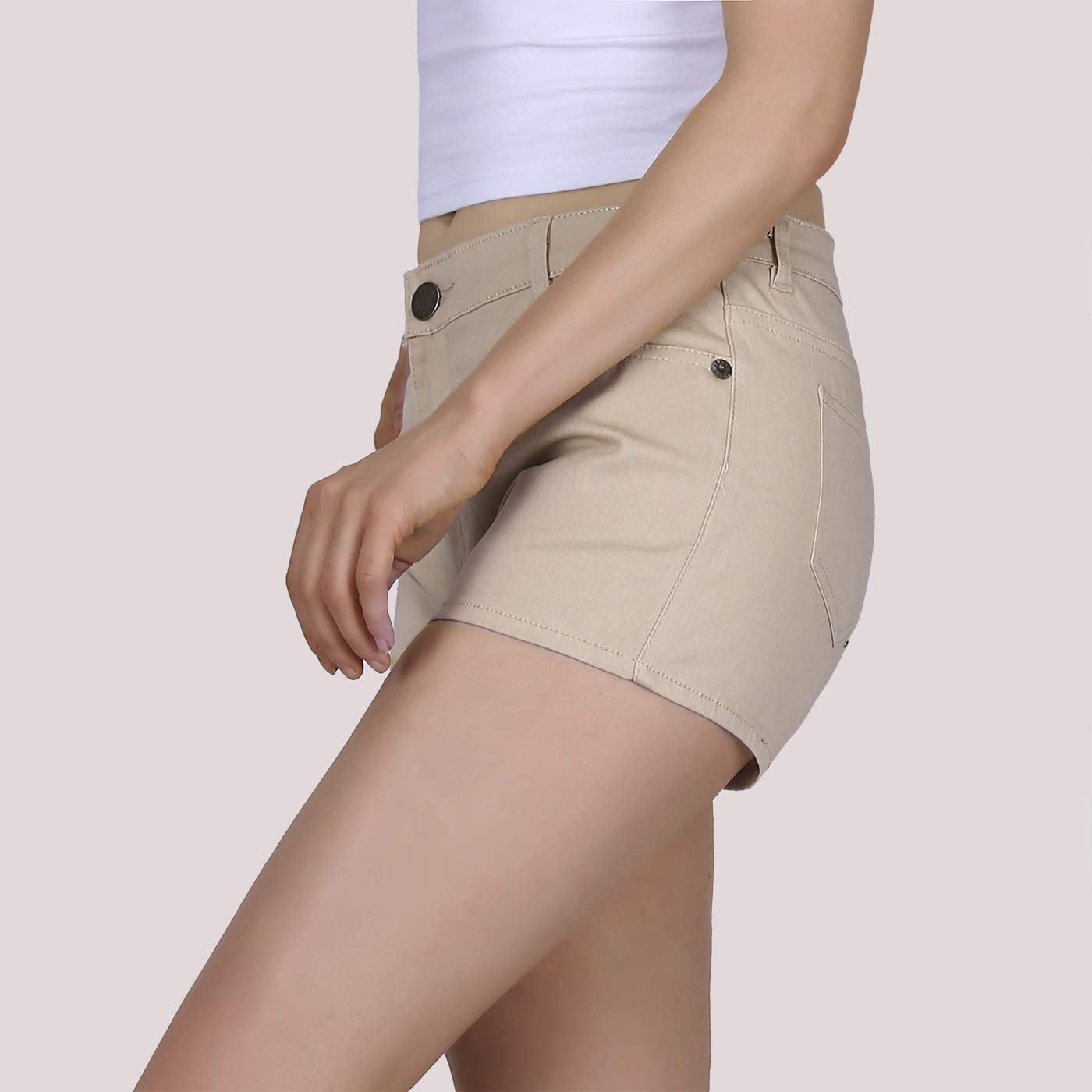 Low Rise Stretch Denim Shorts