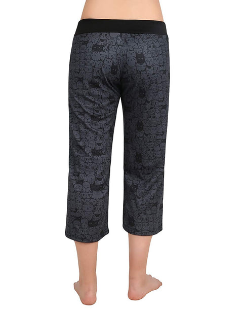 HDE Womens Sleepwear Capri Pajama Pants Sleep Capris Cropped Lounge Bottoms S-3X