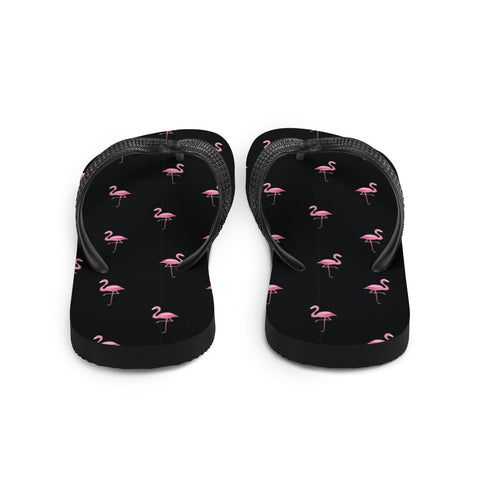 Flamingo Print Flip-Flops