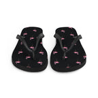 Flamingo Print Flip-Flops