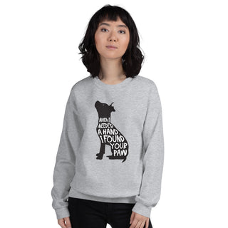 When I Needed A Hand Sweatshirt Unisex Dog in Sport Grey