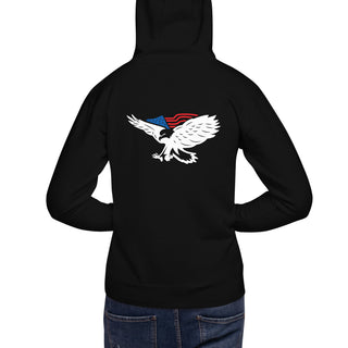 Eagle Hoodie Soft Graphic Pullover in Black