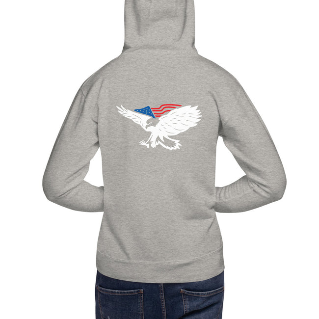 Eagle Hoodie Soft Graphic Pullover in Carbon Grey