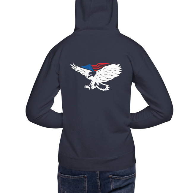 Eagle Hoodie Soft Graphic Pullover in Navy Blazer