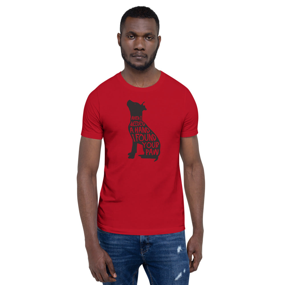 When I Needed A Hand T-Shirt Dog Lover Tee – front view Main image